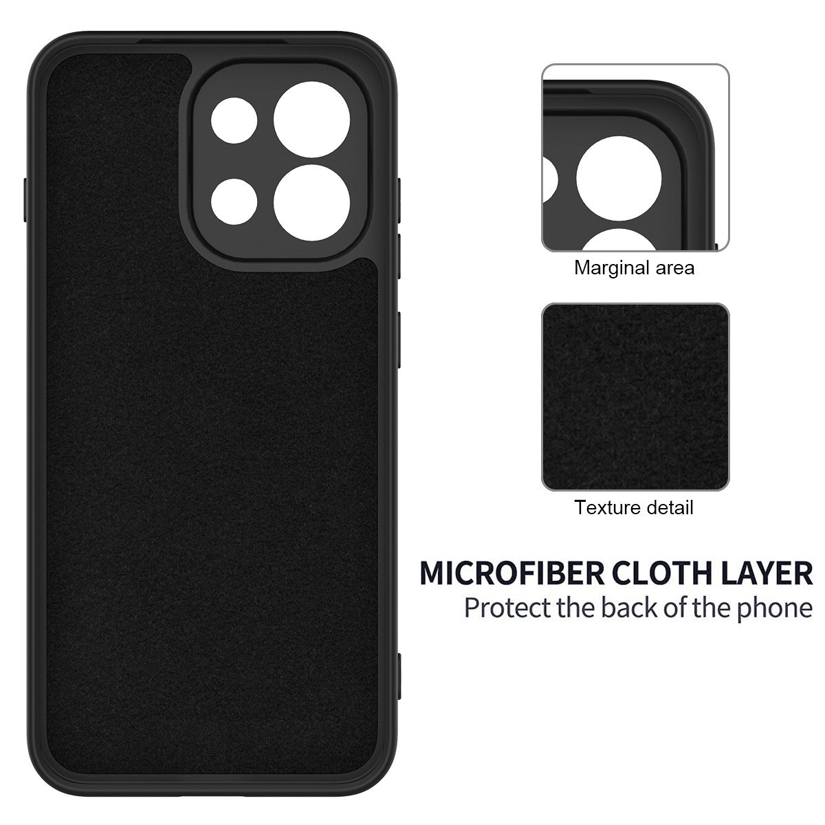 OnePlus Nord 6 EIDERWOOD Lined Silicone Case with Strap - Black