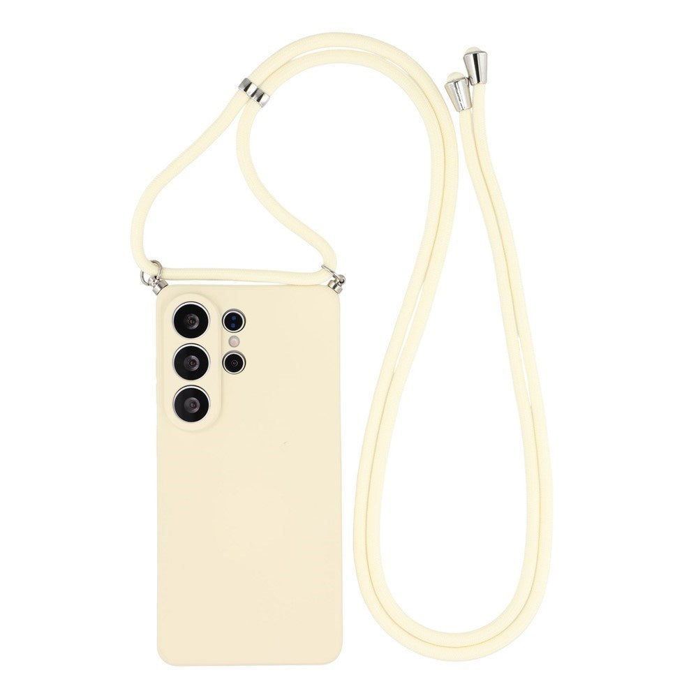 Samsung Galaxy S26 Ultra EIDERWOOD Lined Flexible Plastic Case w. Strap - Beige