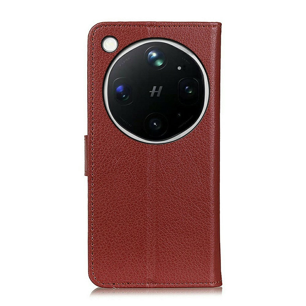 OPPO Find X9 Ultra EIDERWOOD Faux Leather Flip Case with Card Holder & Stand Function - Brown