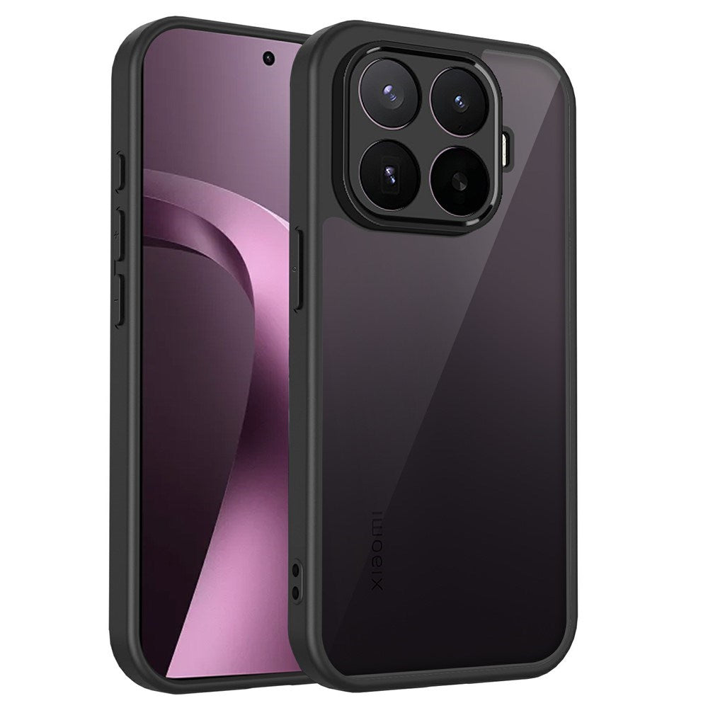 Xiaomi 17T Pro Hybrid Case with Matte Surface - Black / Transparent