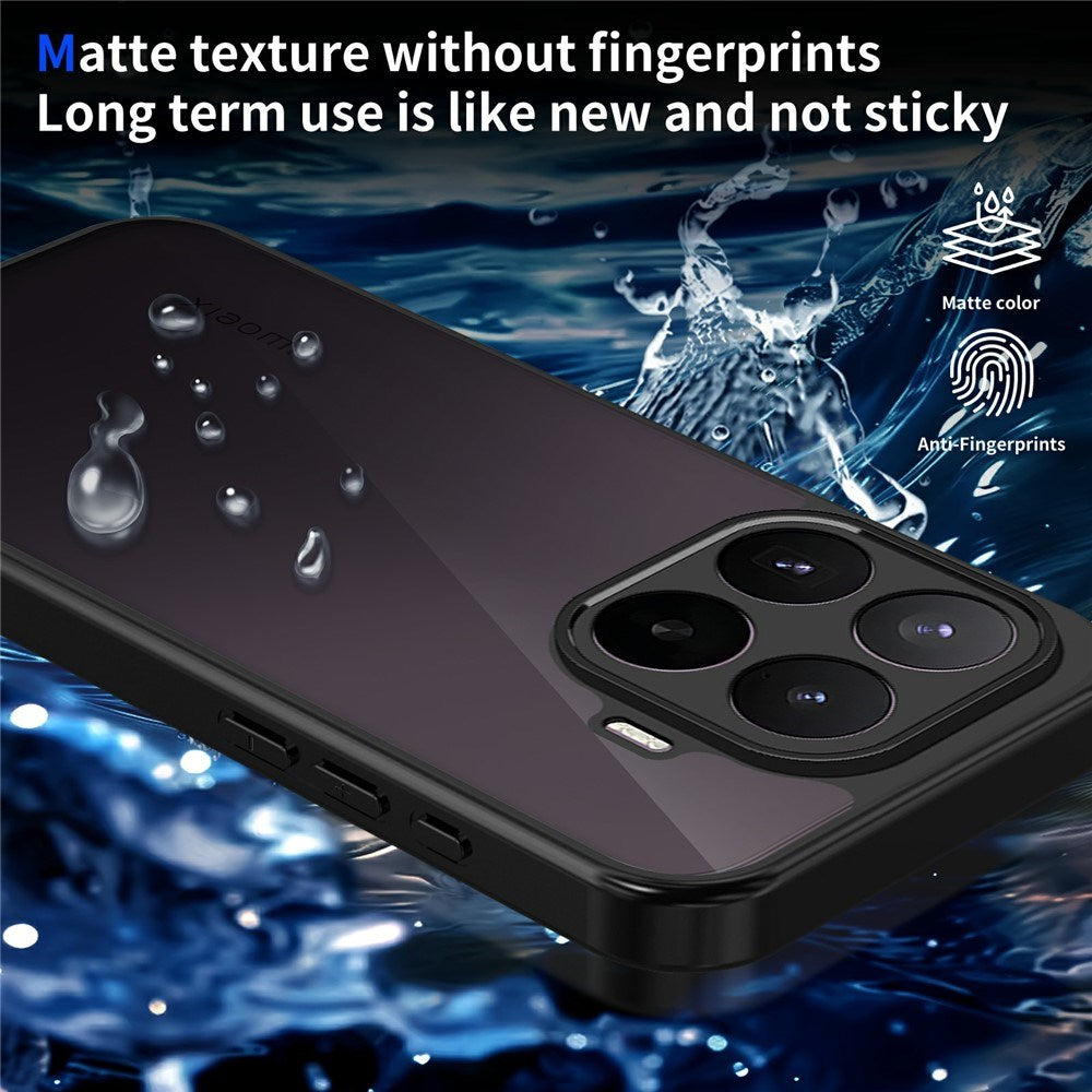 Xiaomi 17T Pro Hybrid Case with Matte Surface - Black / Transparent