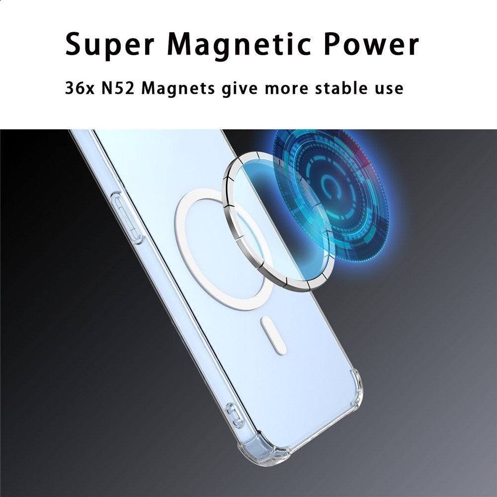 Realme 16 Pro EIDERWOOD Hybrid Plastic Case with Shock-Absorbing Corners - MagSafe Compatible - Transparent