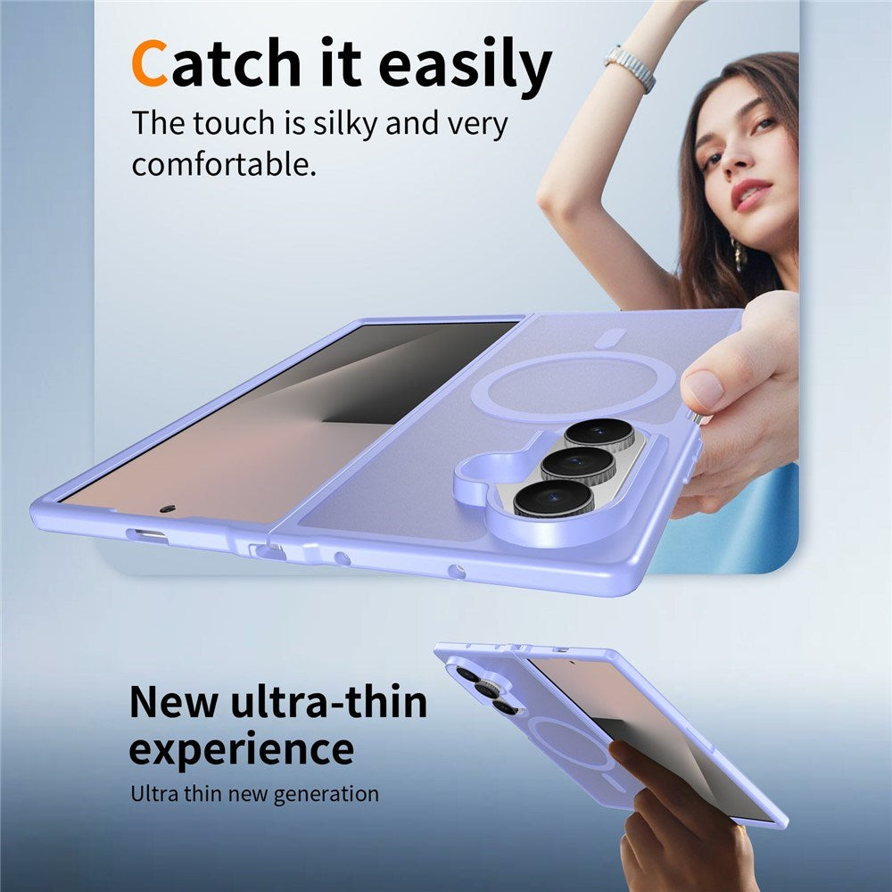 Samsung Galaxy Z Fold8 Matte Flexible Plastic Case - MagSafe Compatible - Purple
