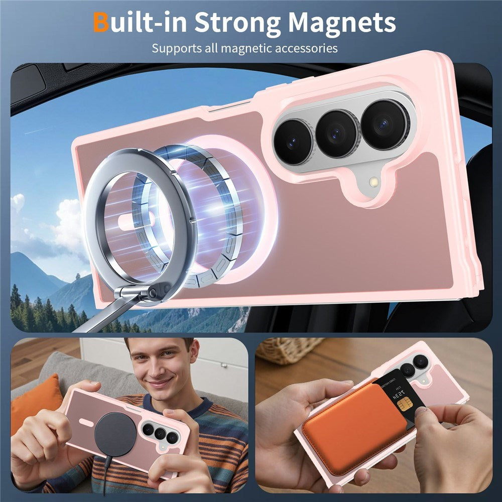 Samsung Galaxy Z Fold8 Matte Flexible Plastic Case - MagSafe Compatible - Pink