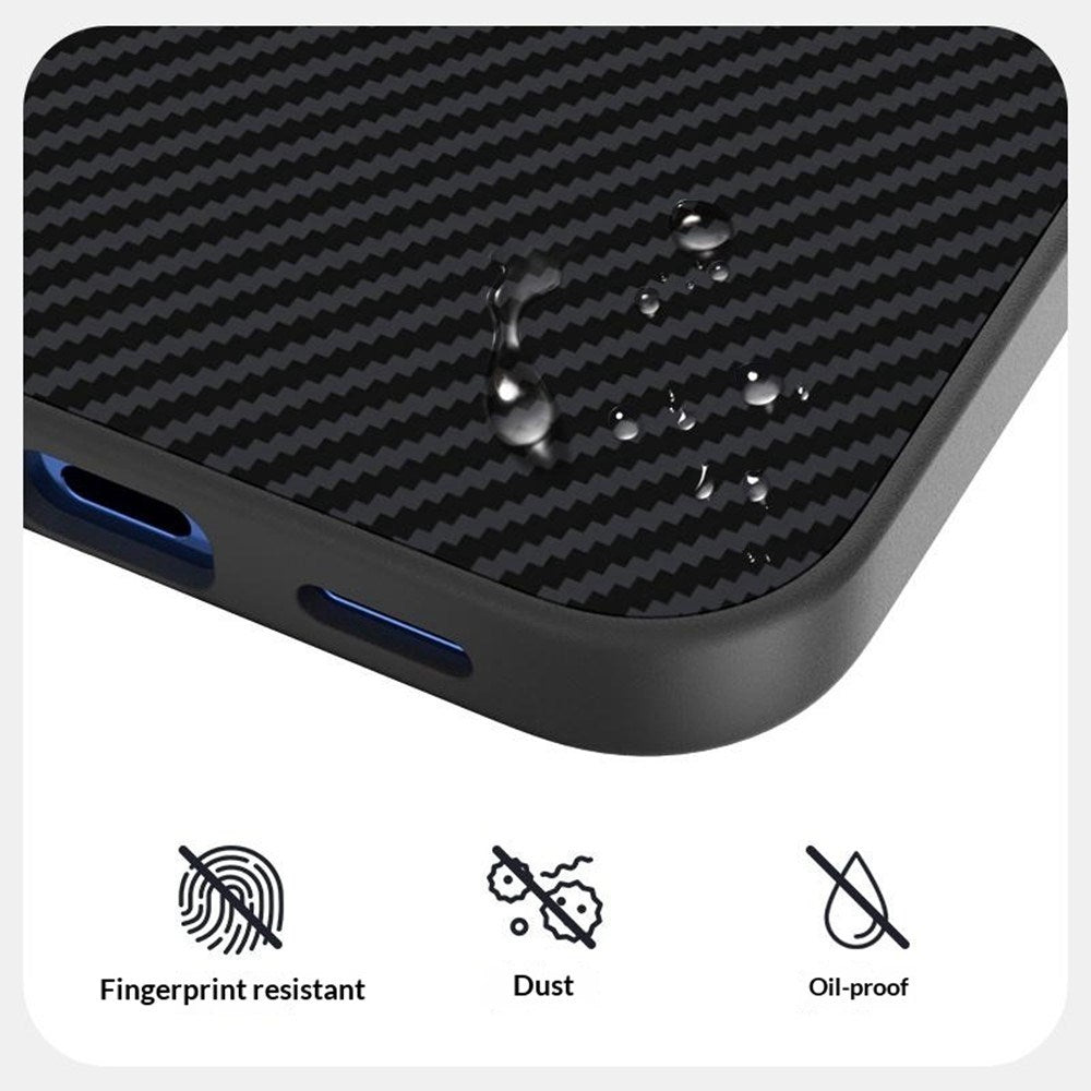 Google Pixel 11 Pro XL ABEEL Hybrid Case with Carbon Fiber Texture - Black / Purple