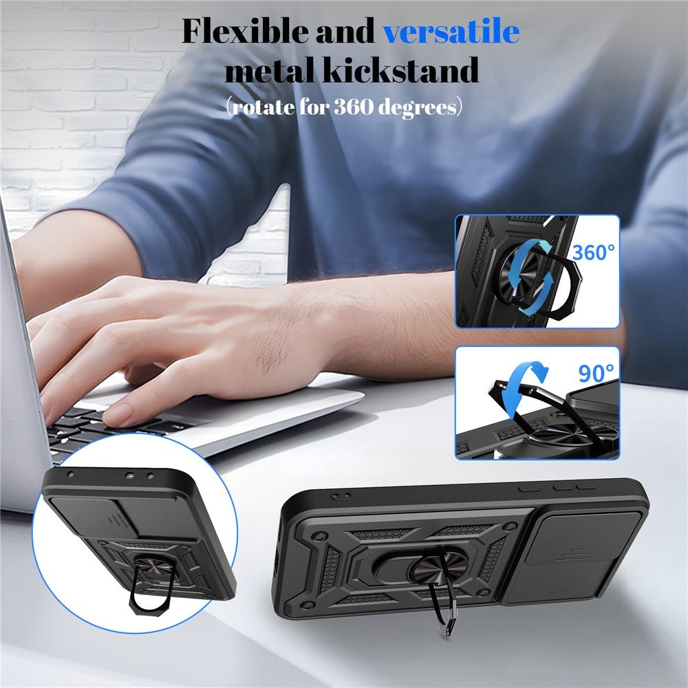 OnePlus Nord CE6 EIDERWOOD Hybrid Tough Case with Kickstand & Cam Slider - Red