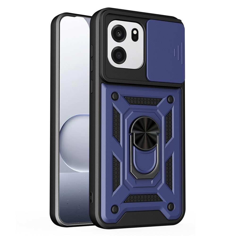 OnePlus Nord CE6 EIDERWOOD Hybrid Tough Case with Kickstand & Cam Slider - Blue