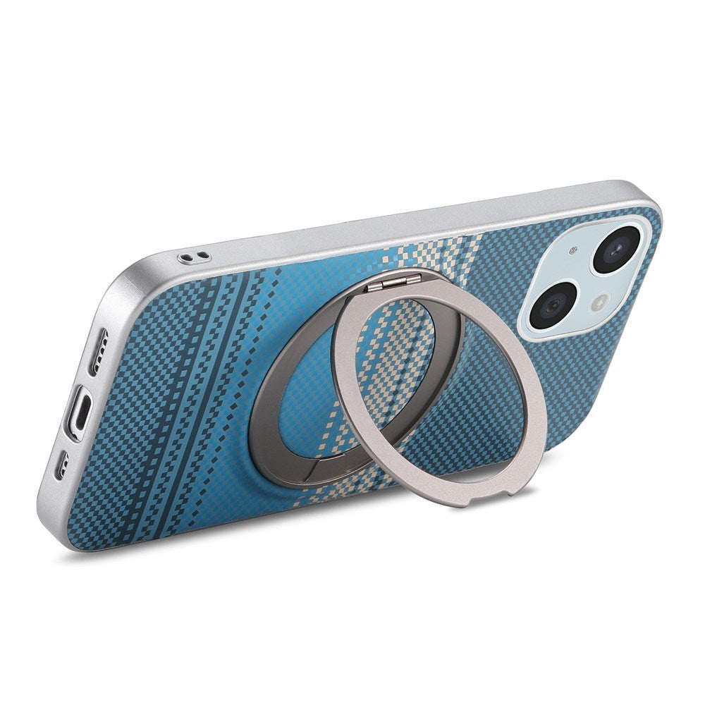iPhone 14 / 13 EIDERWOOD Hybrid Plastic Gradient Case with Rotating Kickstand - MagSafe Compatible - Blue