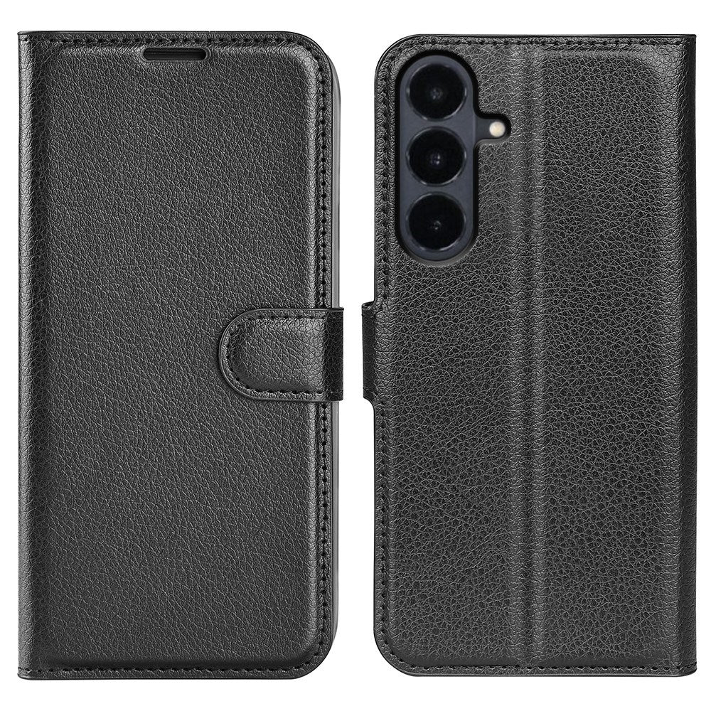 Samsung Galaxy S26 FE EIDERWOOD Flip Case with Card Holder & Stand Function - Black