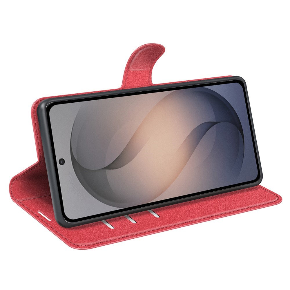Samsung Galaxy S26 FE EIDERWOOD Flip Case with Card Holder & Stand Function - Red