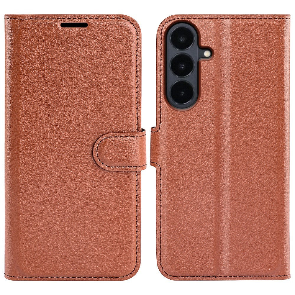 Samsung Galaxy S26 FE EIDERWOOD Flip Case with Card Holder & Stand Function - Brown