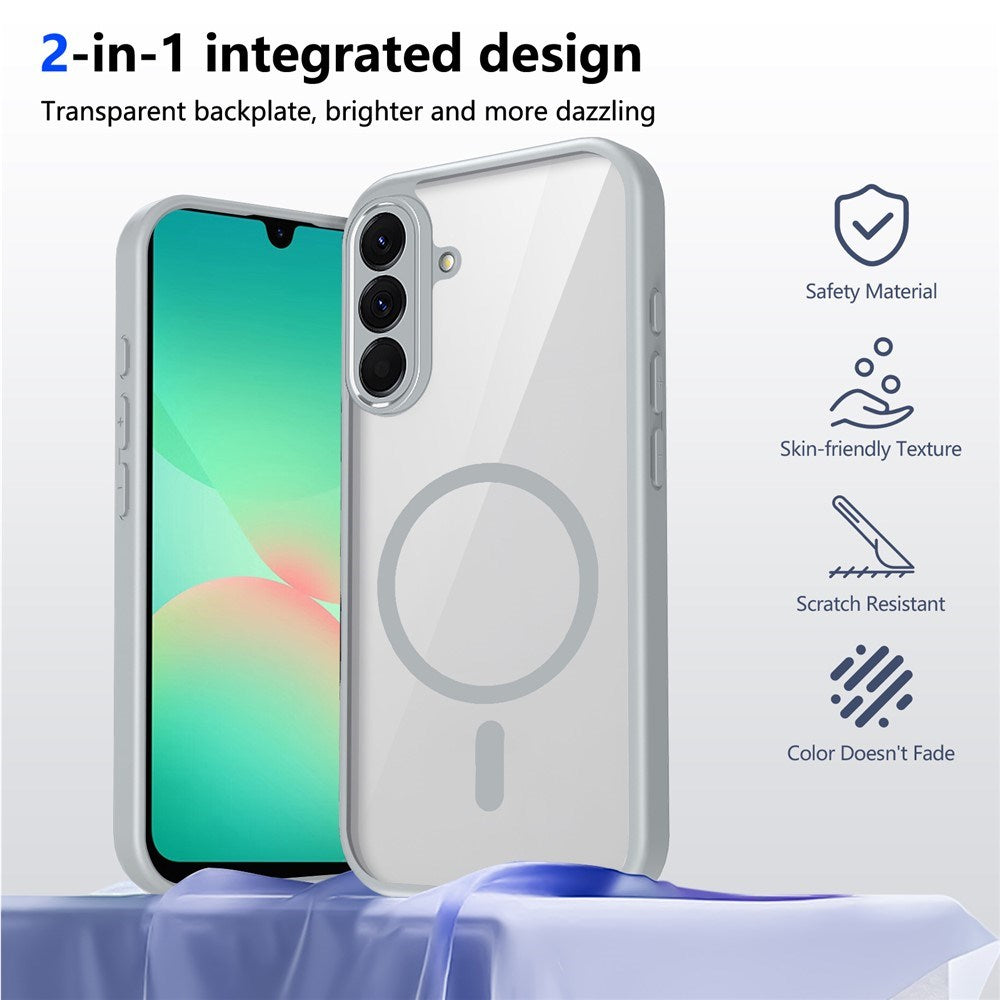 Samsung Galaxy A27 EIDERWOOD Hybrid Plastic Case - MagSafe Compatible - Clear / Grey