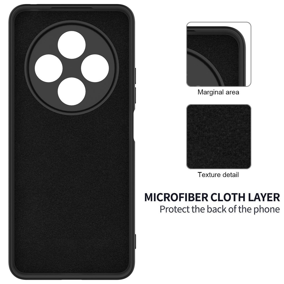 Xiaomi Redmi 17C (4G) EIDERWOOD Silicone Case W. Strap - Black