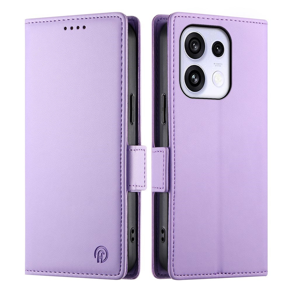 OPPO Reno16 F (5G) EIDERWOOD Faux Leather Flip Case with Card Holder - Purple