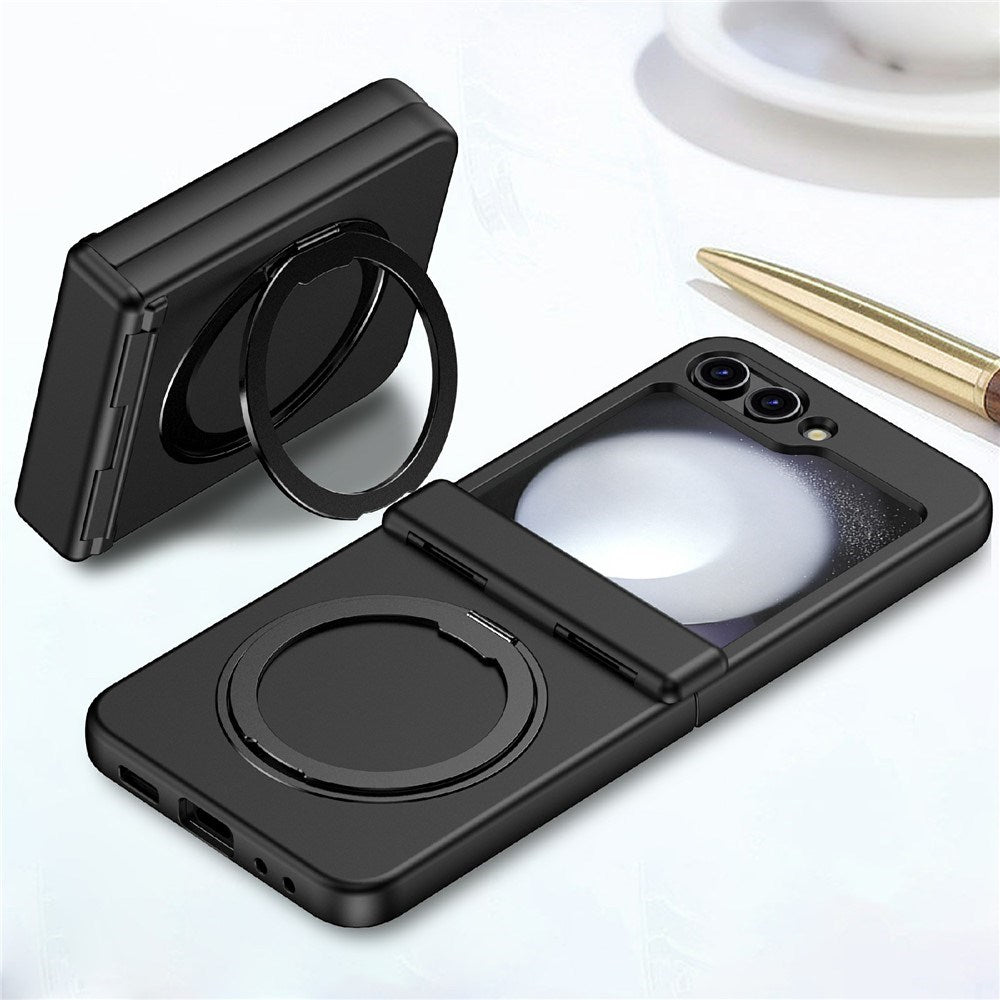 Samsung Galaxy Z Flip8 EIDERWOOD Hard Plastic Case with Stand Function - MagSafe Compatible - Black
