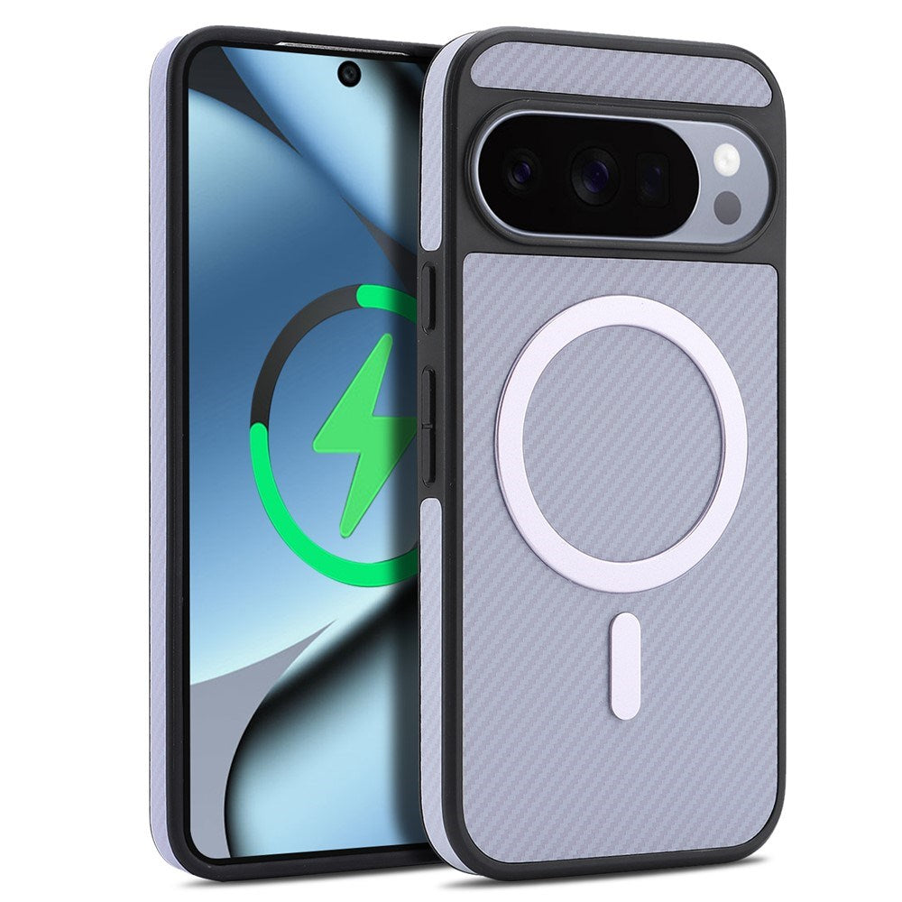Google Pixel 11 / 11 Pro EIDERWOOD Case with Carbon Structure - MagSafe Compatible - Purple