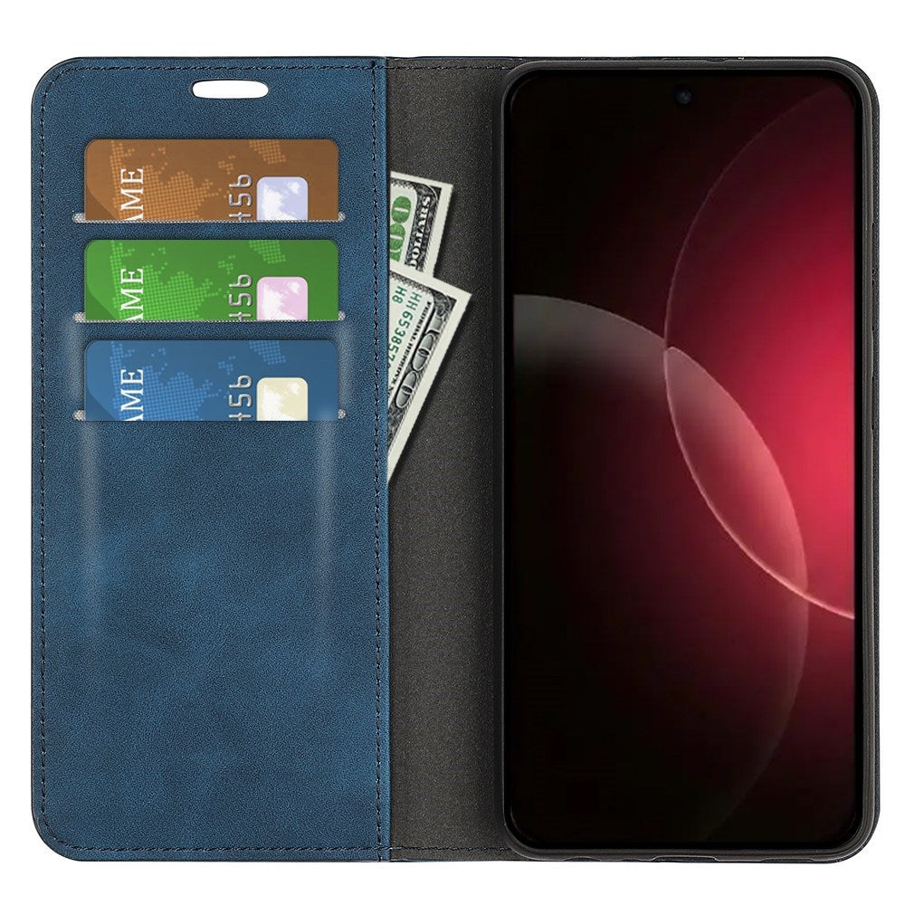 Xiaomi 18 Pro Max EIDERWOOD Artificial Leather Flip Case with Wallet and Stand Function - Blue
