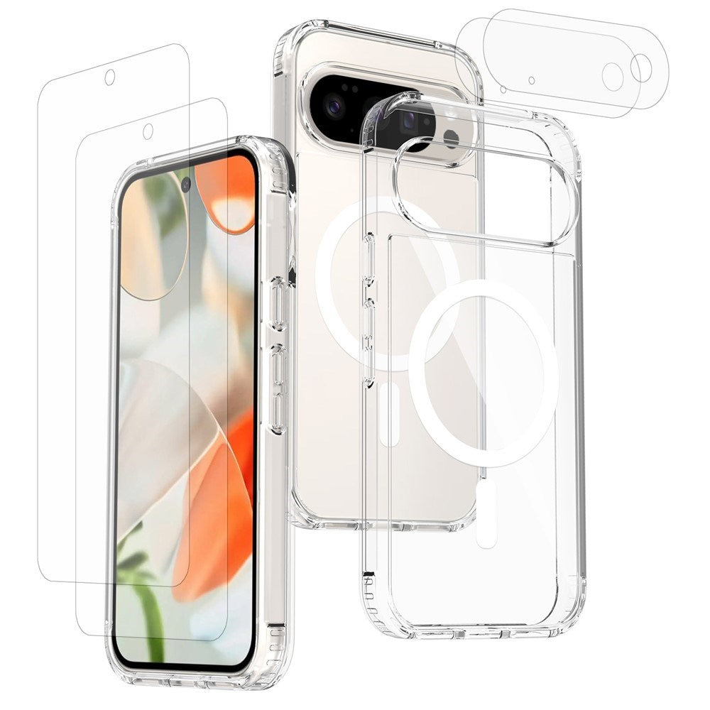 Google Pixel 11 Pro XL Protection Set with 1 x MagSafe Cover & 2 x Screen Protector & 2 x Camera Lens Glass - Transparent