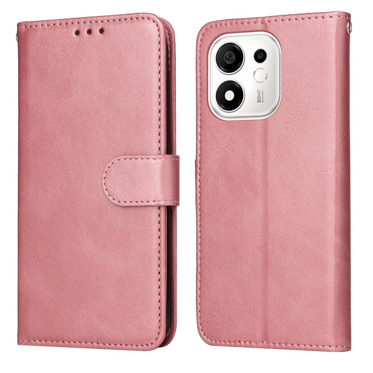 Honor 600 Smart EIDERWOOD Flip Cover in Faux Leather - Pink