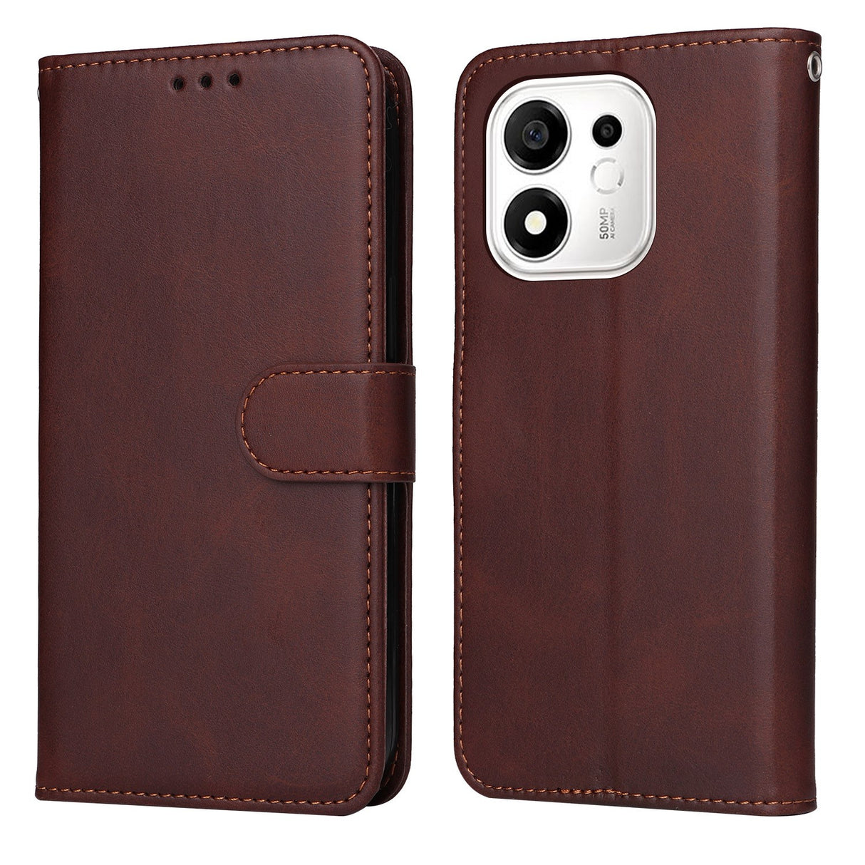 Honor 600 Smart EIDERWOOD Flip Cover in Faux Leather - Brown