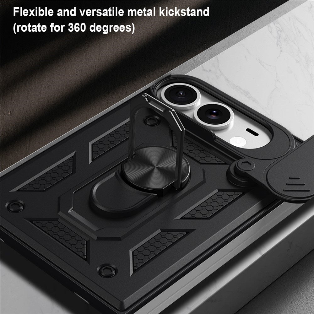 iPhone Fold EIDERWOOD Hybrid Tough Case with Kickstand & Cam Slider - Red