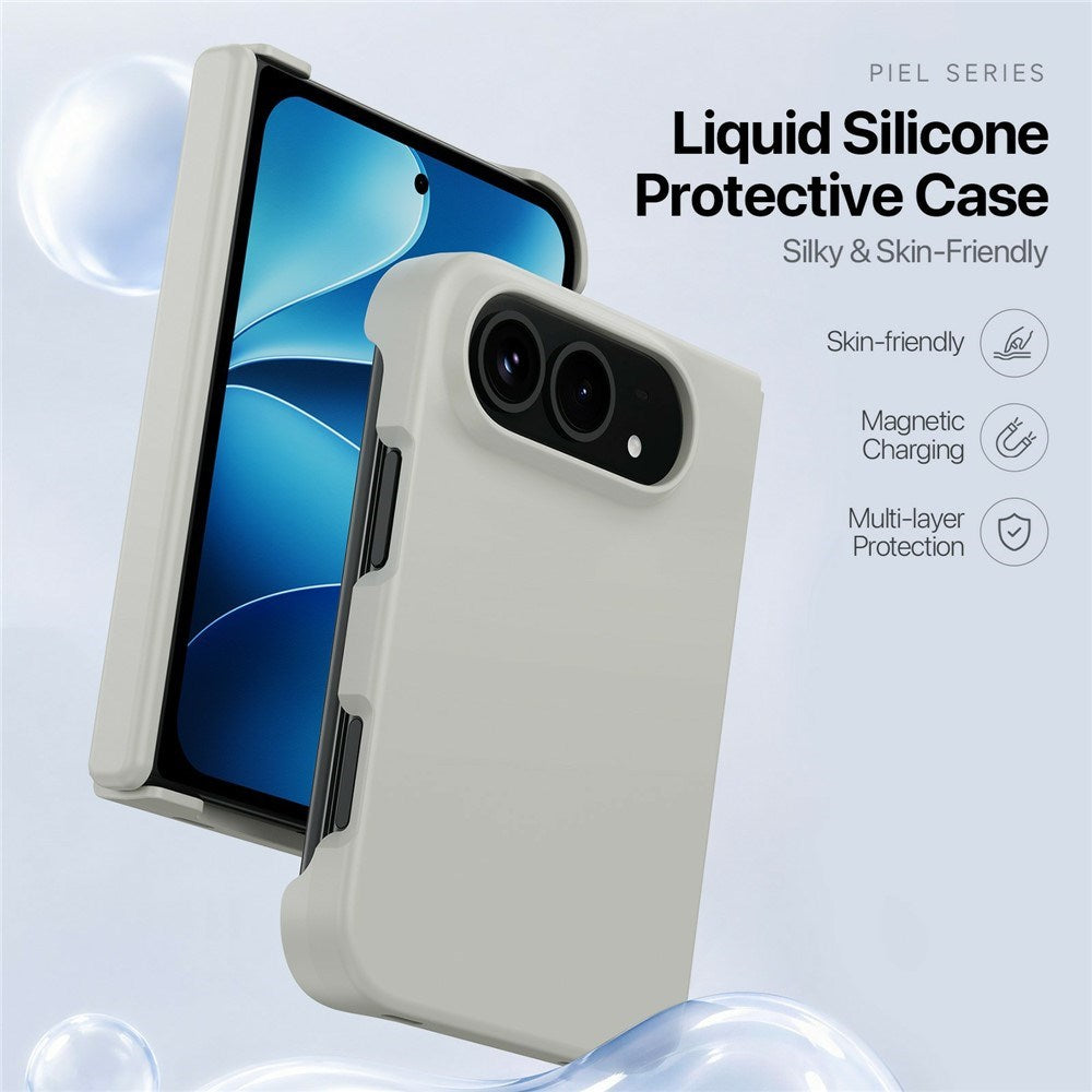 iPhone Fold DUX DUCIS Piel Series Silicone Case - MagSafe Compatible - Grey