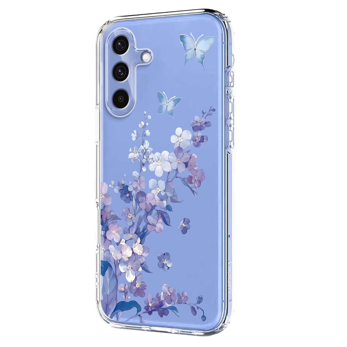 Samsung Galaxy S26 FE EIDERWOOD Flexible Plastic Case with Floral Motif - Transparent / Violets