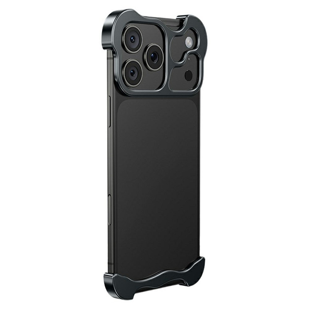 iPhone 18 Pro Max Two-Piece Metal Bumper Case - Black