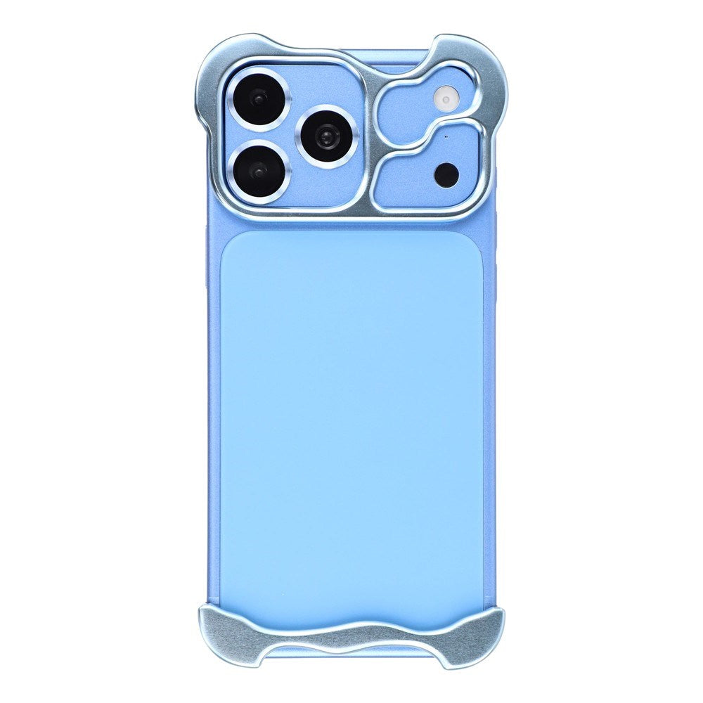 iPhone 18 Pro Max Two-Piece Metal Bumper Case - Blue