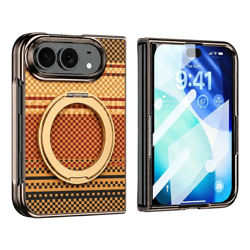 iPhone Duo EIDERWOOD Aramid Case w. Built-in Screen Protector & Kickstand - MagSafe Compatible - Orange