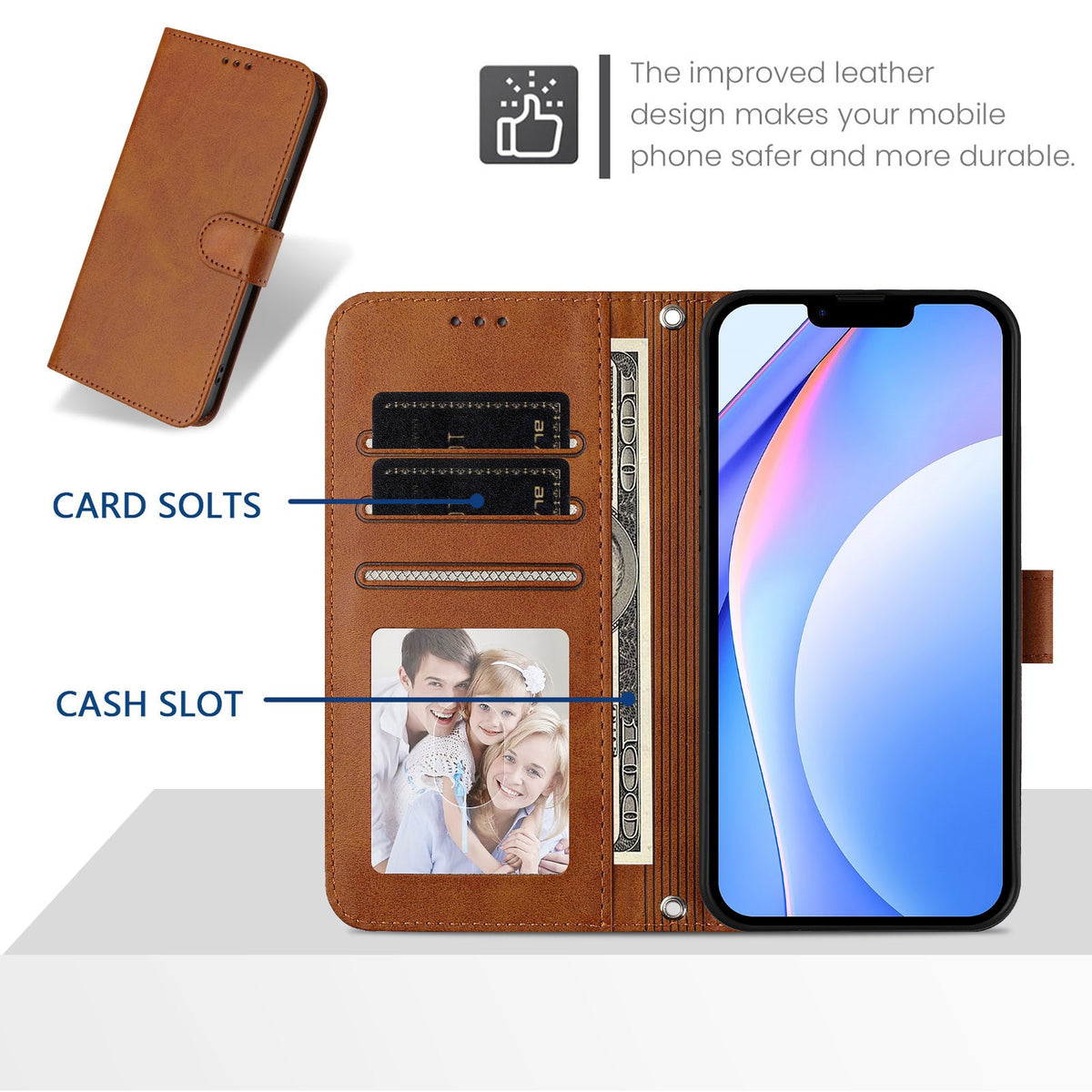 Xiaomi Redmi Note 17 Pro Max (5G) EIDERWOOD Faux Leather Flip Case with Strap - Brown