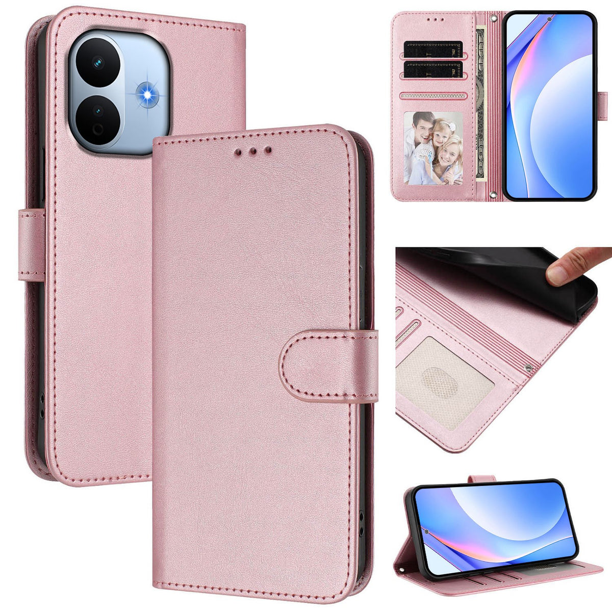 Xiaomi Redmi Note 17 Pro Max (5G) EIDERWOOD Faux Leather Flip Case with Strap - Pink