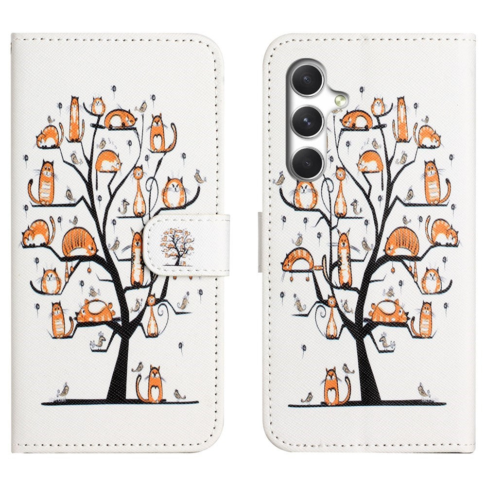 Samsung Galaxy S26 FE EIDERWOOD Flip Case with Wallet and Strap - Cats and Tree