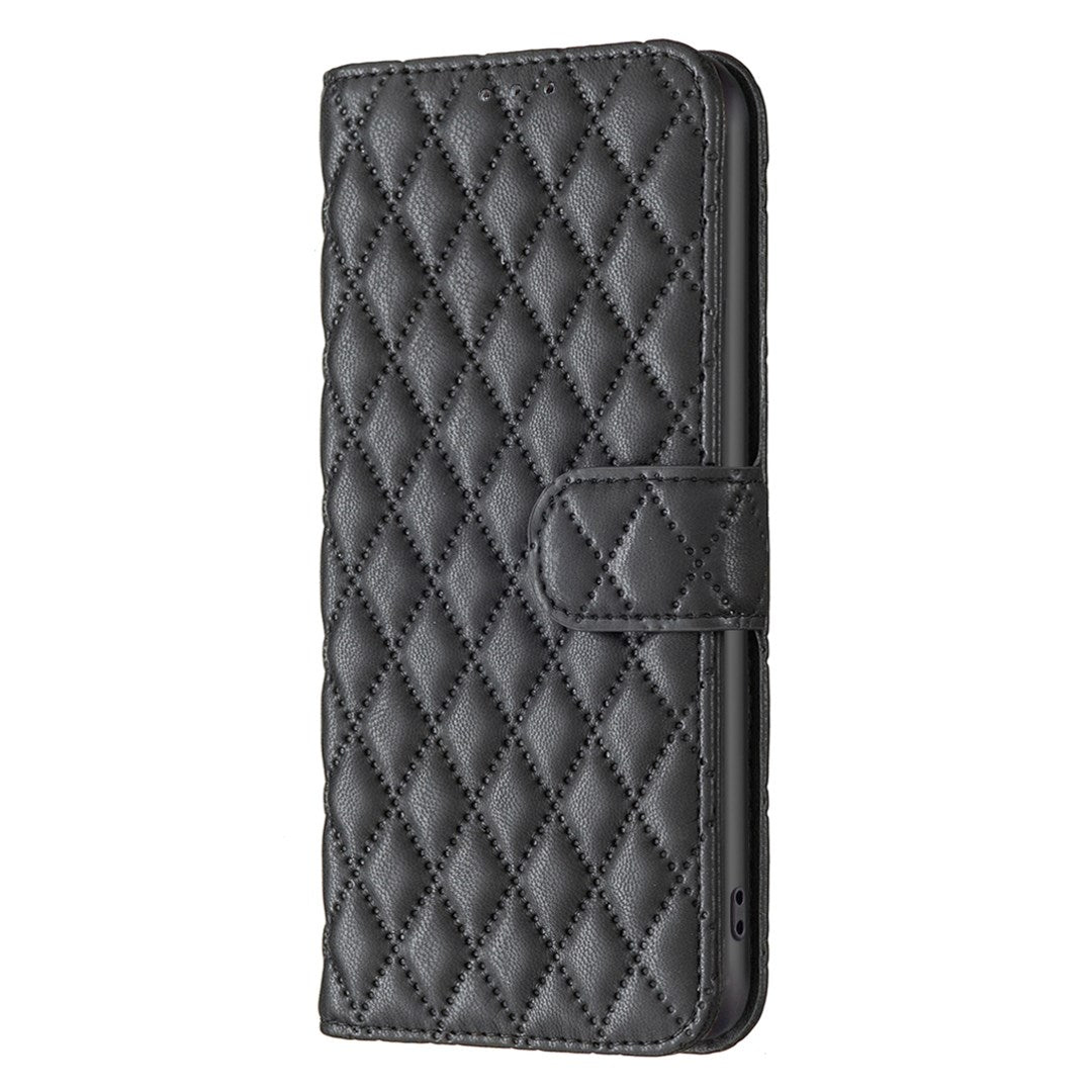 Google Pixel 11a EIDERWOOD Textured Faux Leather Flip Case with Card Holder & Stand Function - Black