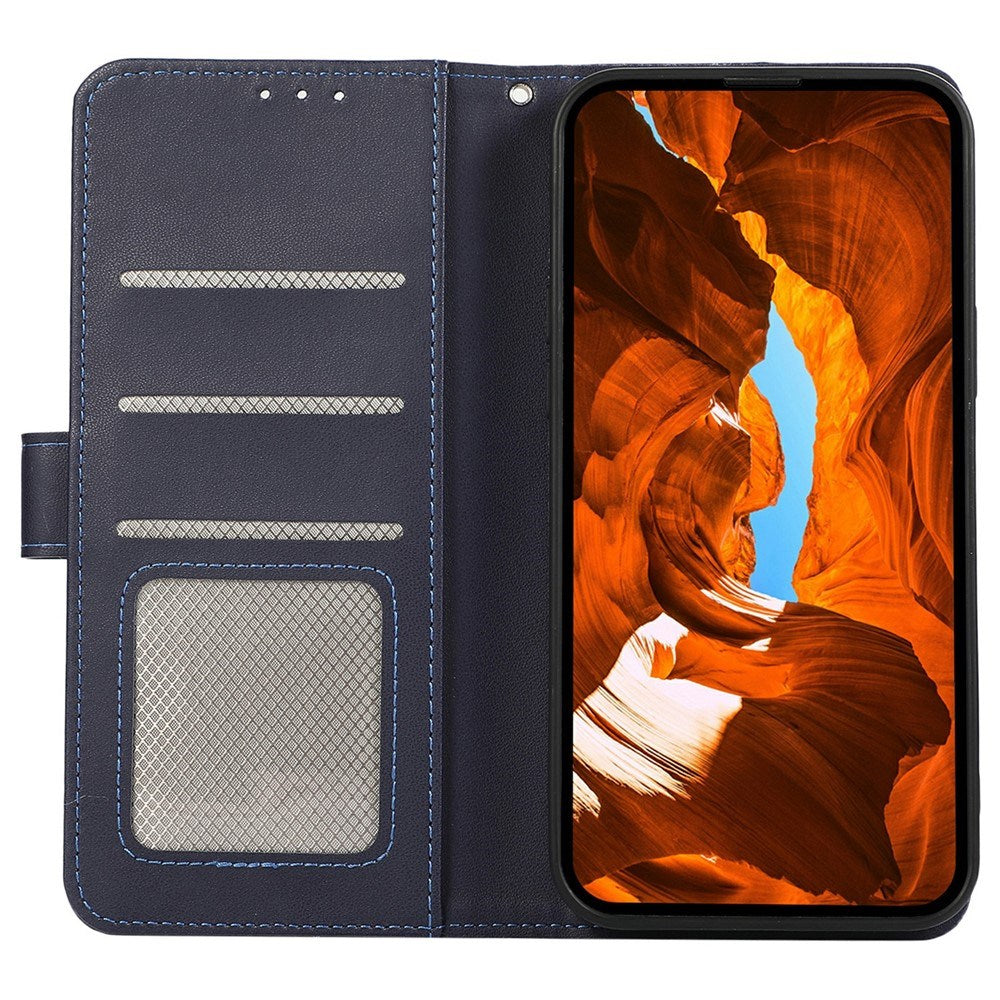 Google Pixel 11a EIDERWOOD Faux Leather Flip Case with RFID Blocking - Blue