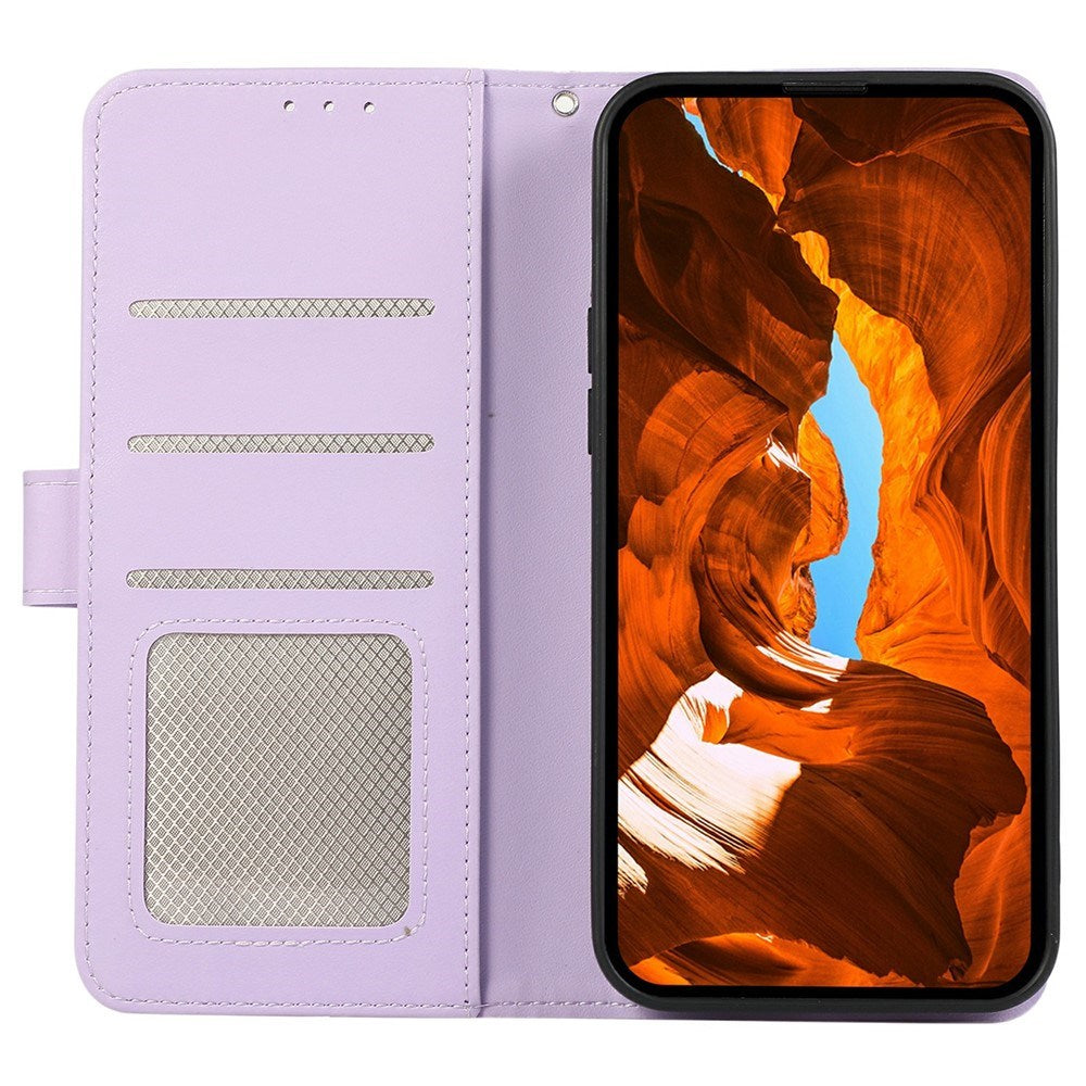 Google Pixel 11a EIDERWOOD Faux Leather Flip Case with RFID Blocking - Purple