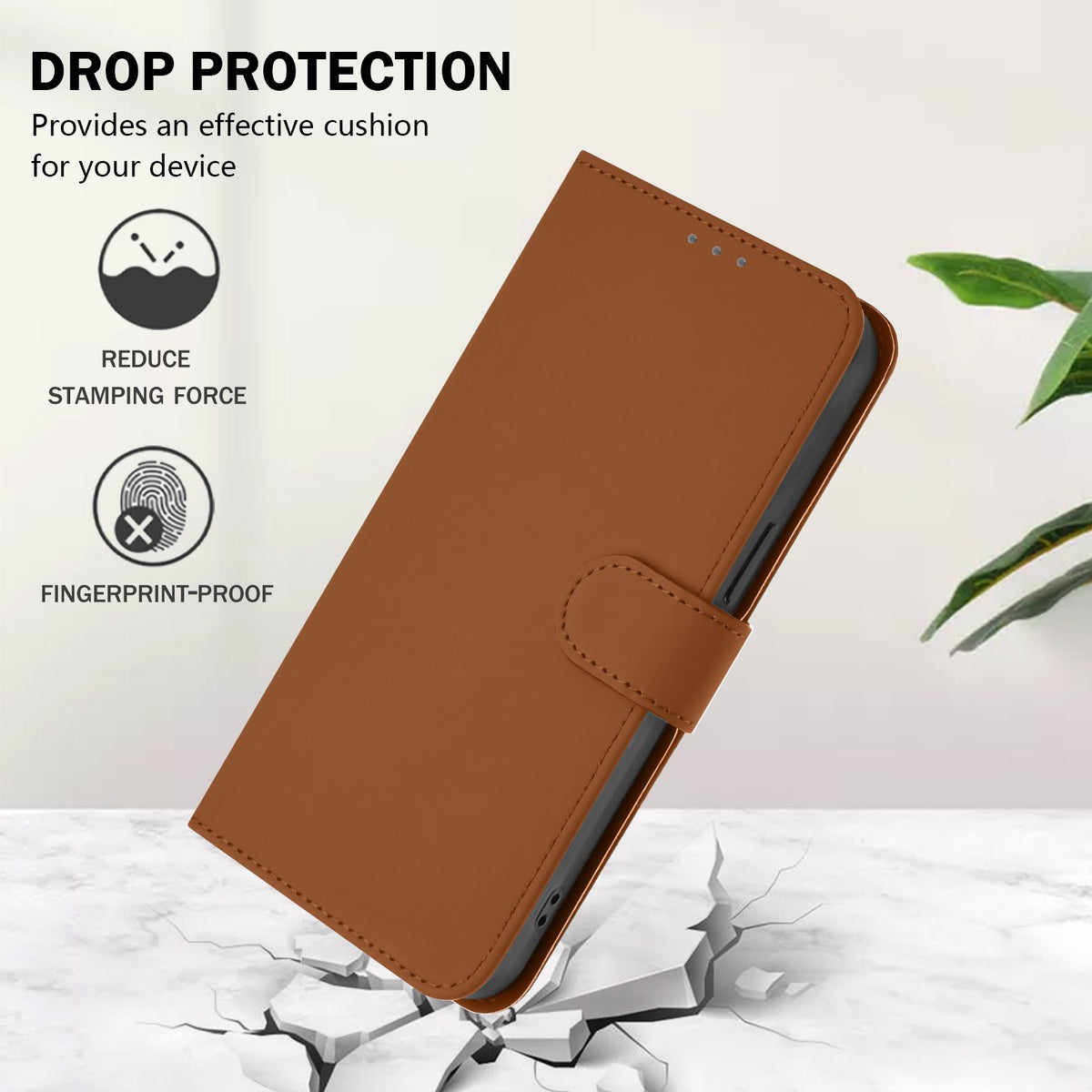 Xiaomi Redmi 17C (5G) EIDERWOOD Artificial Leather Flip Case with Strap - Brown