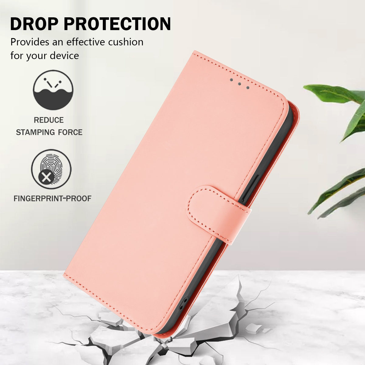 Xiaomi Redmi 17C (5G) EIDERWOOD Artificial Leather Flip Case with Strap - Pink