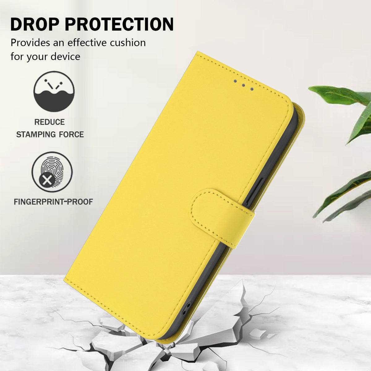 Xiaomi Redmi 17C (5G) EIDERWOOD Artificial Leather Flip Case with Strap - Yellow