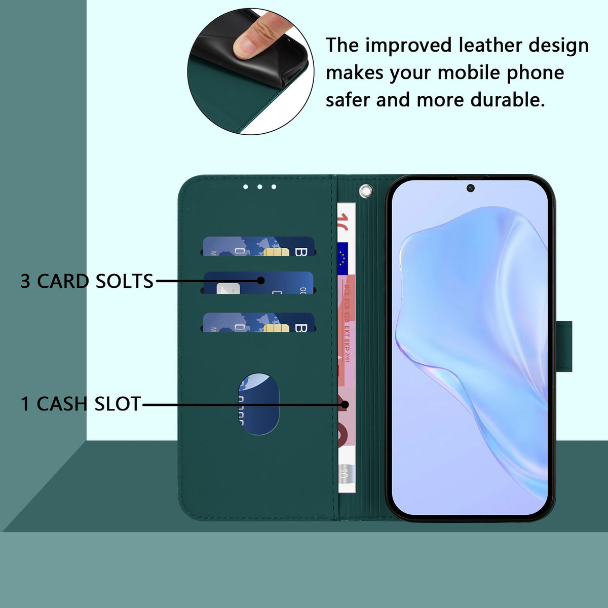 Xiaomi Redmi 17C (5G) EIDERWOOD Artificial Leather Flip Case with Strap - Green