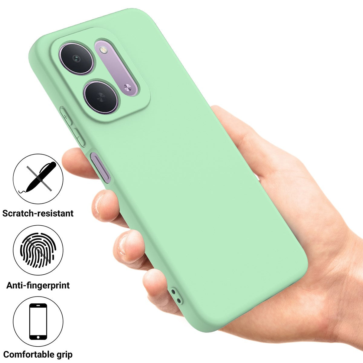 Xiaomi Redmi 17C (5G) EIDERWOOD Silicone Case w. Strap - Green