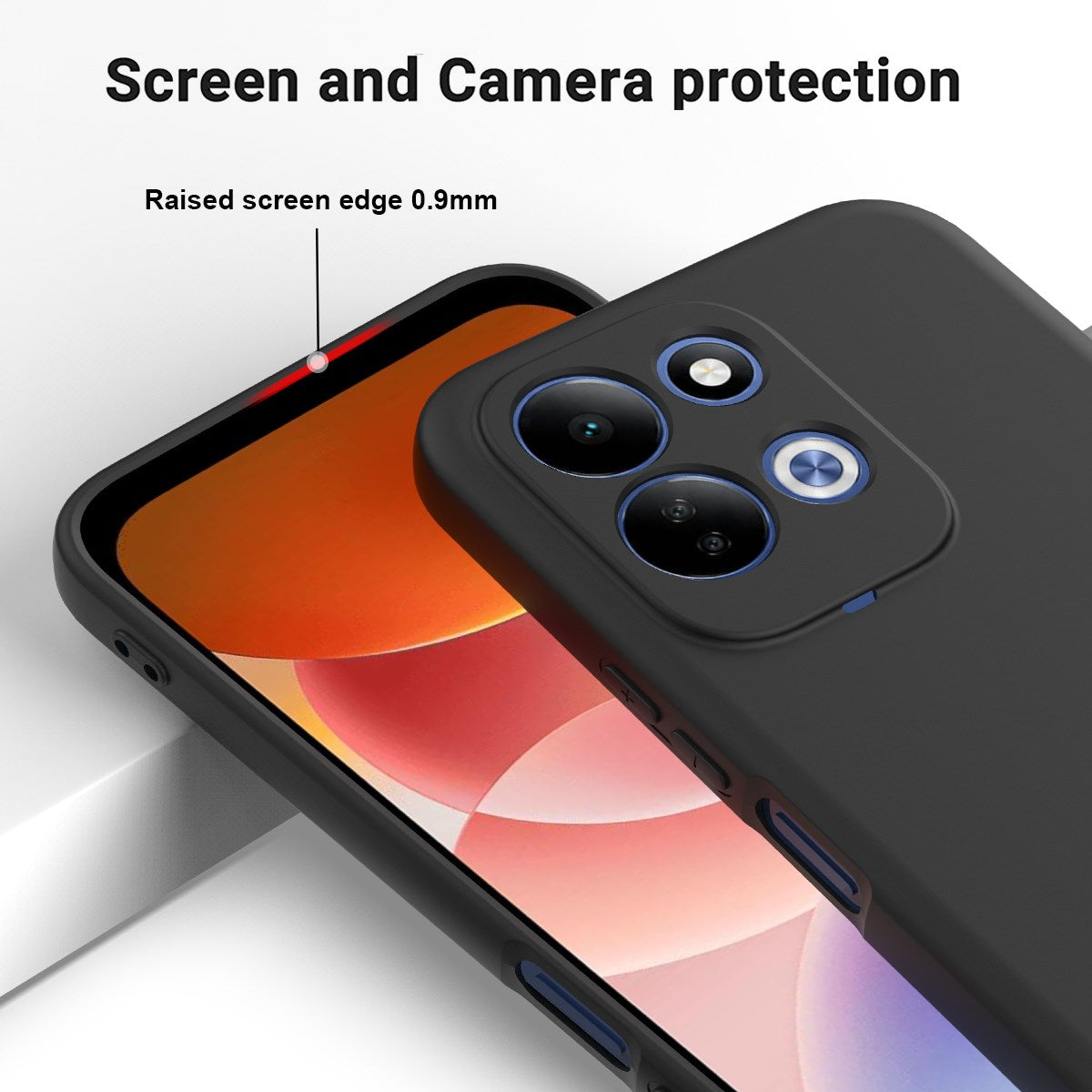 Xiaomi Redmi 17 (5G / 4G) EIDERWOOD Silicone Case W. Strap - Black