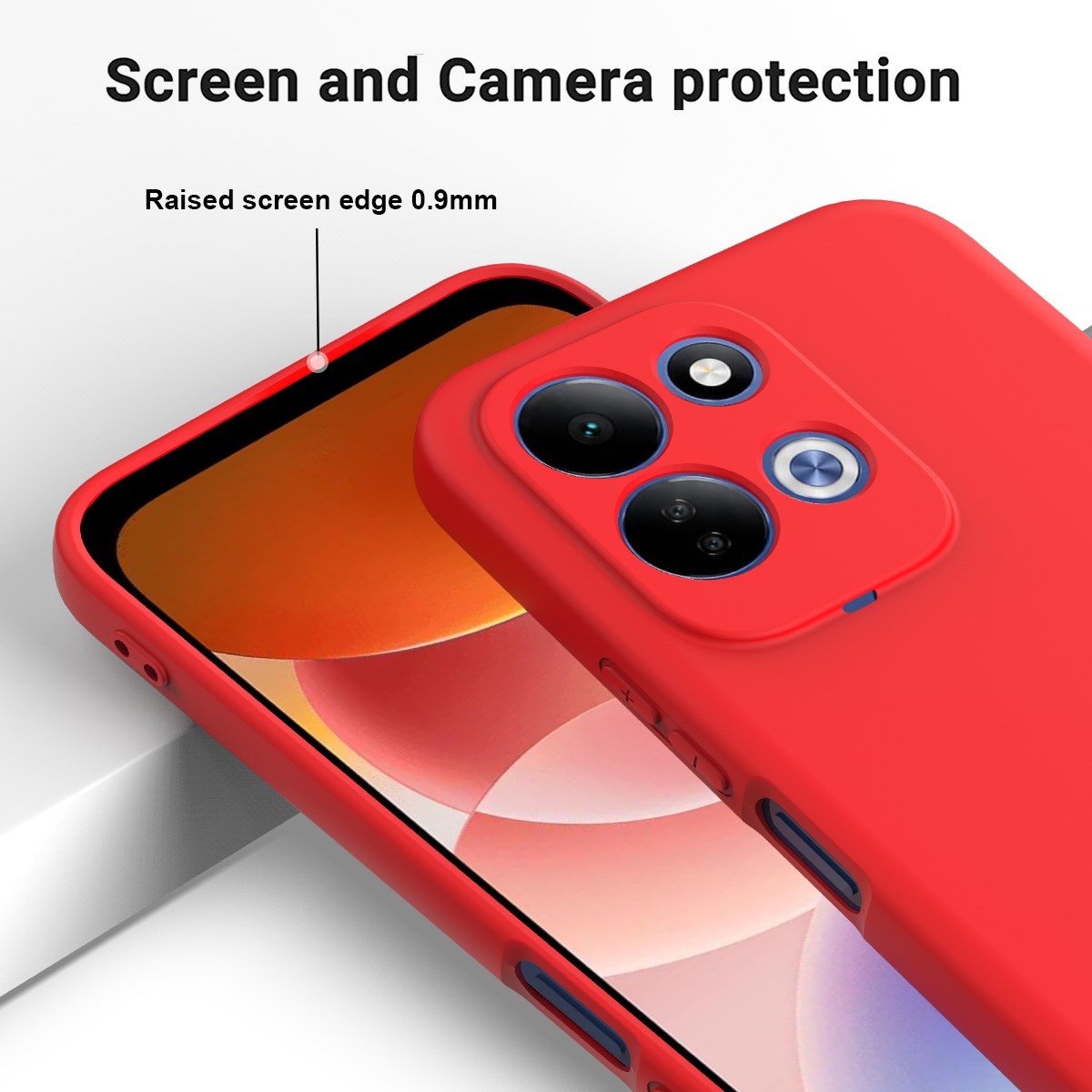 Xiaomi Redmi 17 (5G / 4G) EIDERWOOD Silicone Case W. Strap - Red