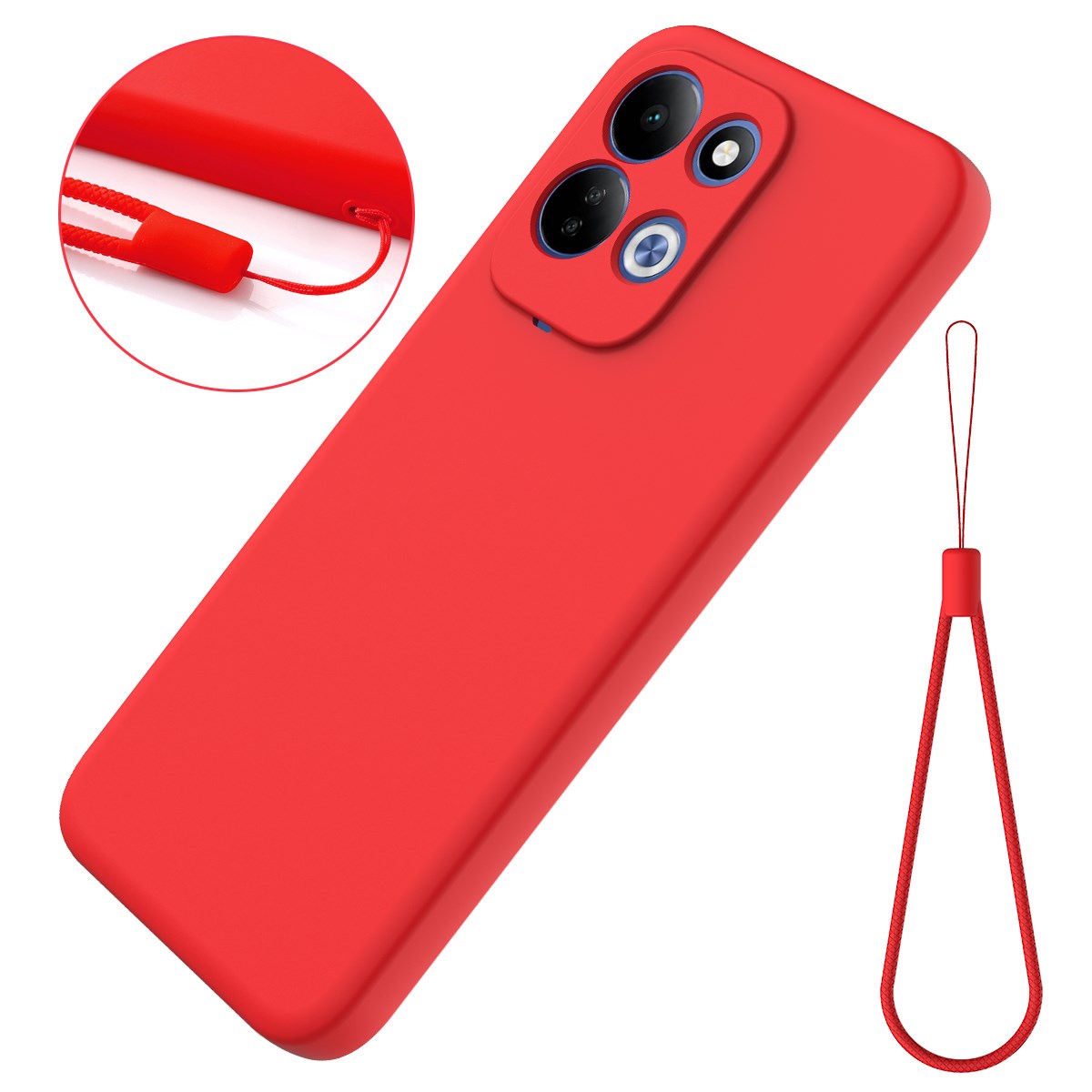 Xiaomi Redmi 17 (5G / 4G) EIDERWOOD Silicone Case W. Strap - Red