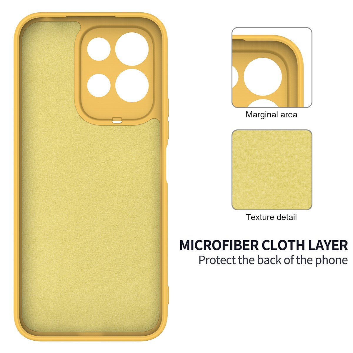 Xiaomi Redmi 17 (5G / 4G) EIDERWOOD Silicone Case W. Strap - Yellow