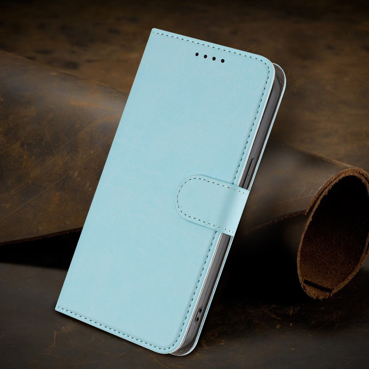 Xiaomi Redmi 17 (5G) / (4G) EIDERWOOD Artificial Leather Flip Case with Stand and Card Holder - Light Blue