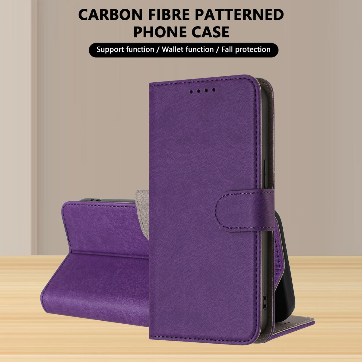 Xiaomi Redmi 17 (5G) / (4G) EIDERWOOD Artificial Leather Flip Case with Stand and Card Holder - Purple
