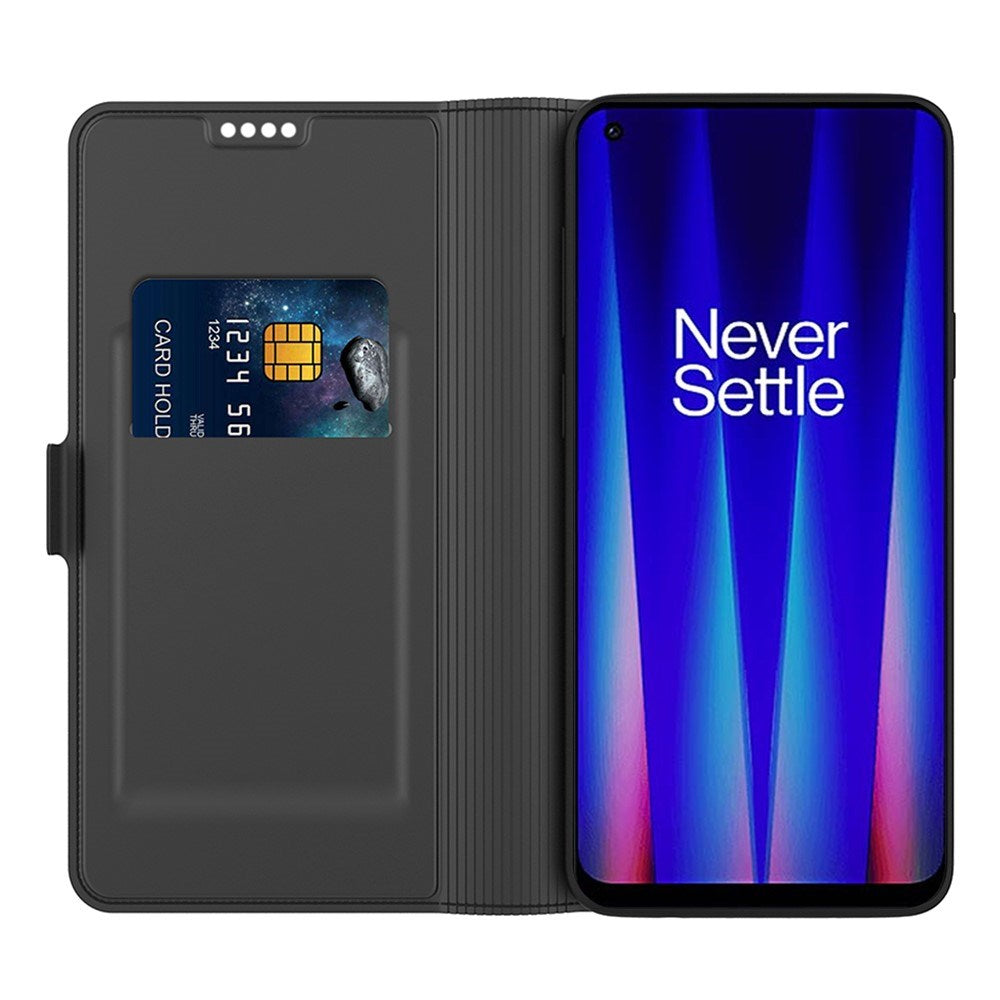 EIDERWOOD OnePlus Nord CE 3 Lite (5G) Faux Leather Flip Case with Cardholder & Stand Function - Black