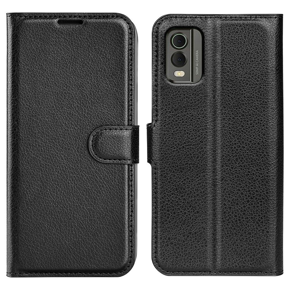 EIDERWOOD Nokia C32 Faux Leather Flip Case with Cardholder & Stand Function - Black