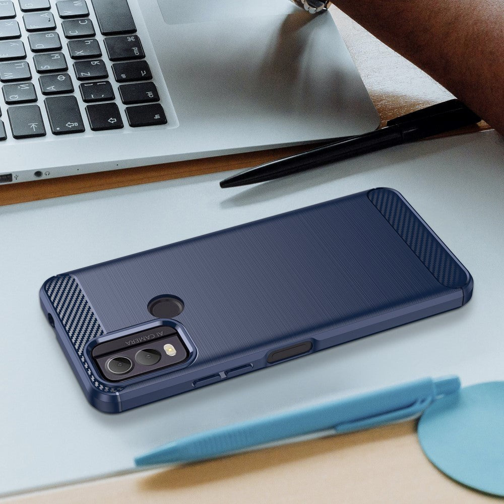 Nokia C22 Brushed Carbon Case - Blue
